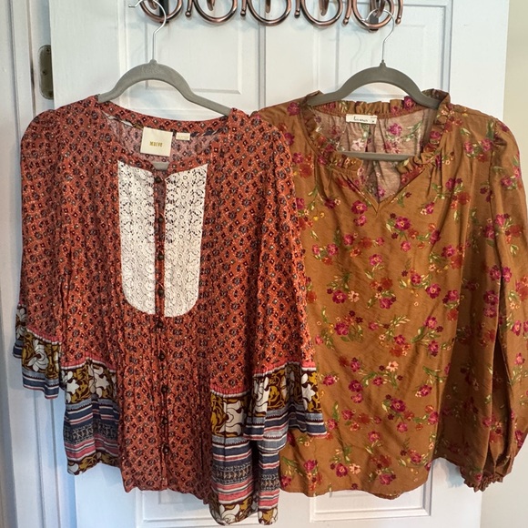 Maeve Tops - Two for One, Boho Tops, Maeve (Size 8) and Les Amis (Size M),